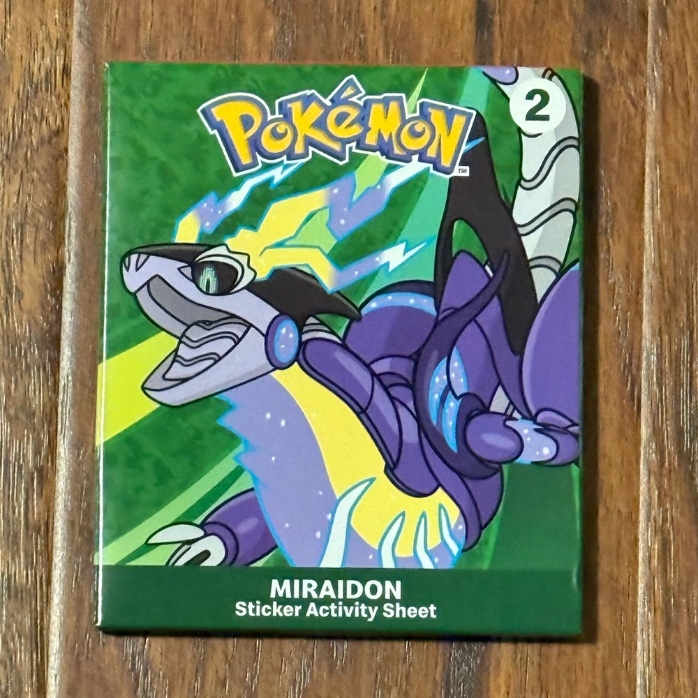 Pokémon ‘Miraidon Sticker Activity Sheet #2’ McDonald’s Happy Meal Toy